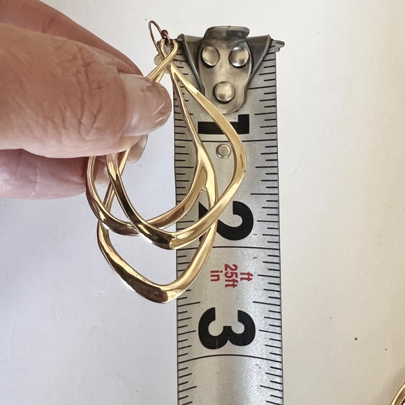 Alexis Bittar Sculptural Orbit Wire Drop Earrings - Gold Plated, Never Worn - Picture 9 of 11